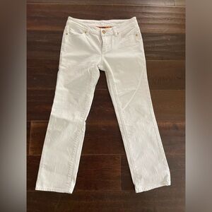 White cropped Tory Burch jeans